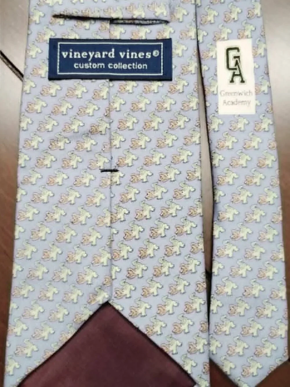 Vineyard Vines Tie Blue with Alligators Greenwich Academy CT